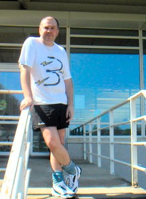 John in his Number 3  Electric Eels Team T-Shirt