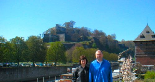 Fiona and John at the Citadel , Namur