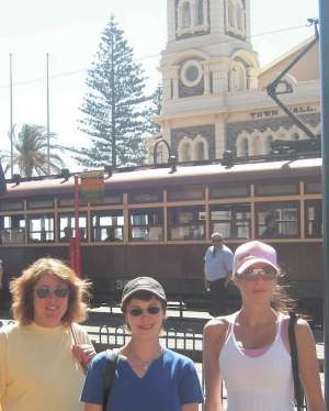 Yvonne and Donna met us at the tram stop 