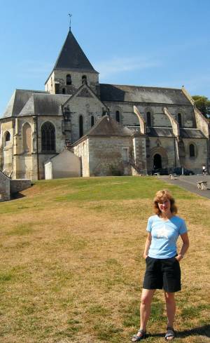 Fiona at the church Saint Denis Amboise