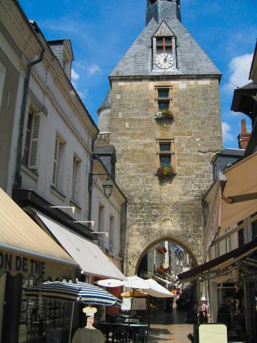 The clock tower in Amboise