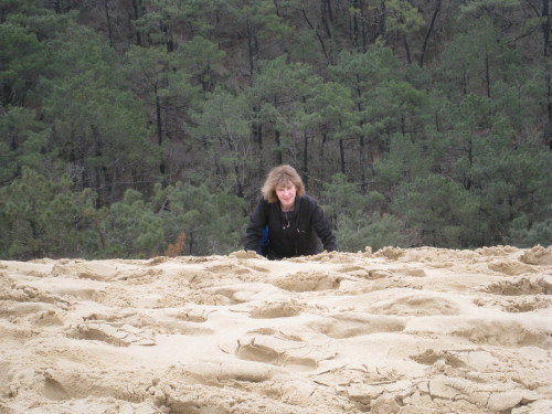 climbing up the Dune du Pilat