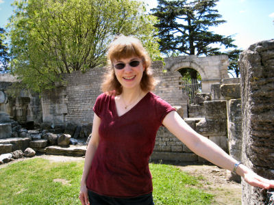Among the Roma ruins at the theatre antique, Arles