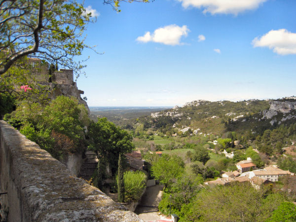view of the countryside on top of Les Baux de Provence