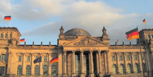 The Reichstag with its famous glass dome