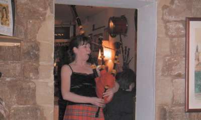 The bagpipes at the Auld Alliance Burns Night Supper