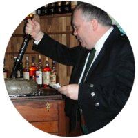 John addresses the haggis at Burns Night
