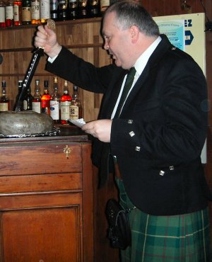 John was rather dramatic in his Address to a Haggis