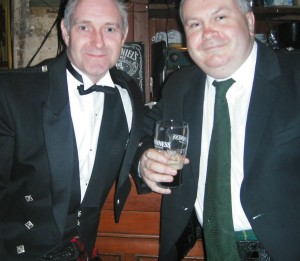 John and Shep join in the toast to the lassies