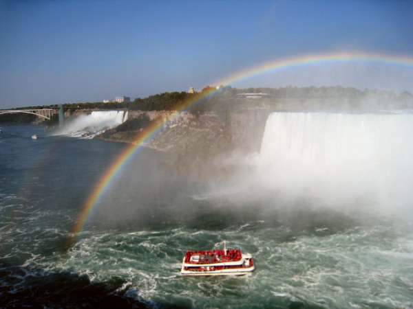 Niagara Falls boats on the river