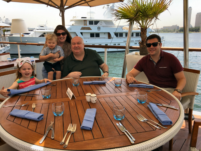 family lunch at Dubai yacht club