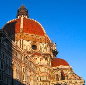 The tallest building in Florence, the Duomo.