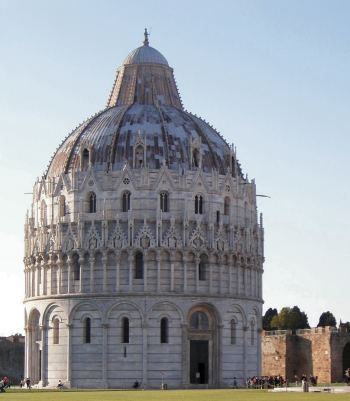 The Bapistry in Pisa