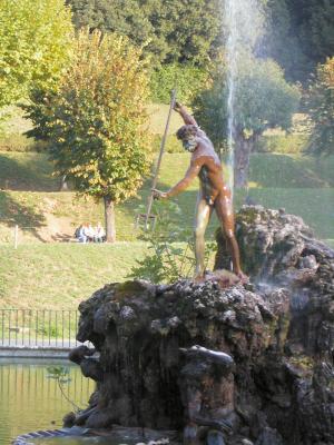 Neptune's fountain in the Boboli gardens.