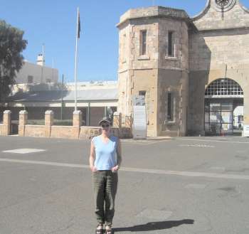 Fiona outside Freo's prison