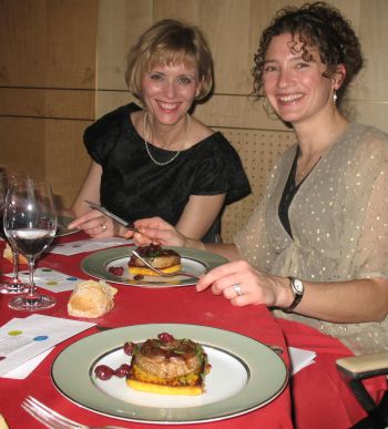 Yolanda and Alison at the Gala dinner