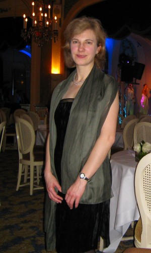 Fiona at the gala dinner in Paris