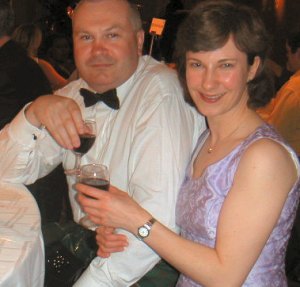 Fiona and John at the Goal Ball in Paris