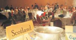The Scottish table at the Paris Goal Ball 2004