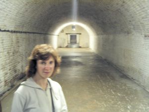 in the tunnels of the German military underground hospital, Guernsey