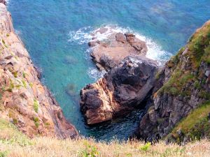 sheer drop down over the cliffs on Sark
