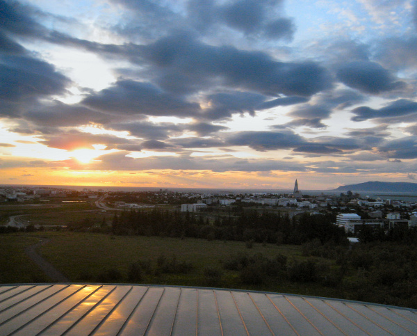 summer sunset in Reykjavik