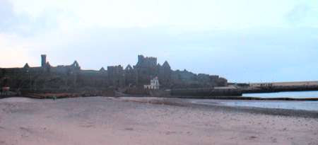 Peel Castle and harbour, Isle of Man