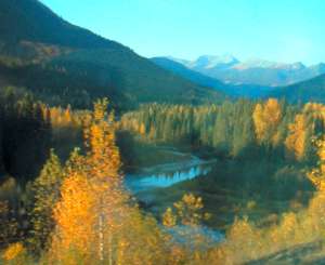 Views from the Via Rail train through the Canadian Rockies