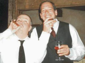 John & Pierre puffing away on cigars