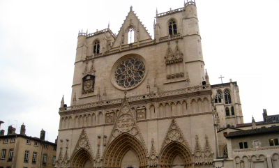 church in the old town of Lyon