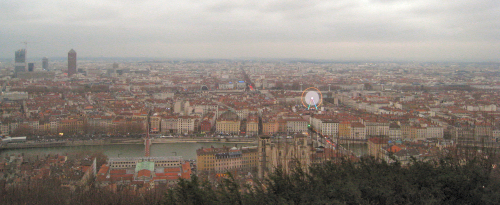 view from the basilica overlooking Lyon