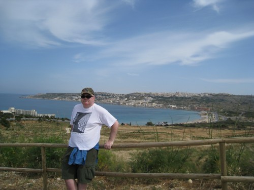 John looking over Mellieha Bay