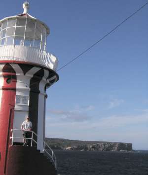 John on the lighthouse, Watsons Bay, Sydney Australia