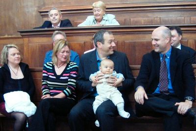 Parents and godparents with Maxence