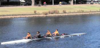 rowing along the Yarra River, Melbourne