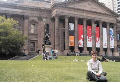 Outside the State Library, Melbourne, Victoria