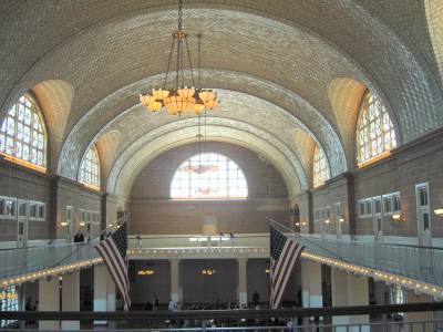 The Great Hall is where many immigrant families waited to be allowed into America.