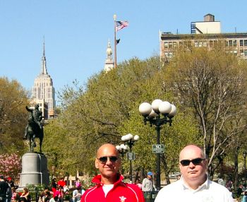 Paul and John at Union Square New York