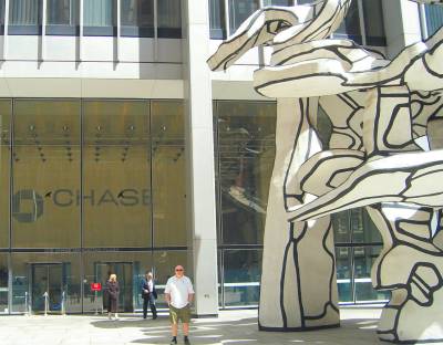 Jean Dubuffet's sculpture "Four Trees" in New York