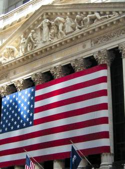 The New York Stock Exchange on Wall Street.