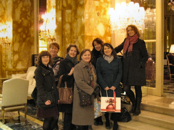 Nicola, Penny, Ingrid, Ruth, Christine, Margaret & Fiona at the Hotel de Crillon.