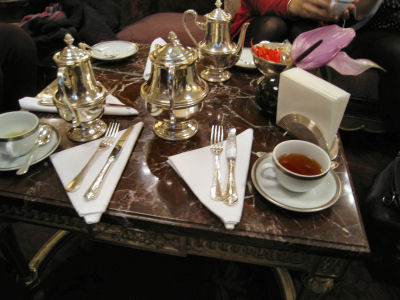 afternoon tea at the Hotel de Crillon, Paris