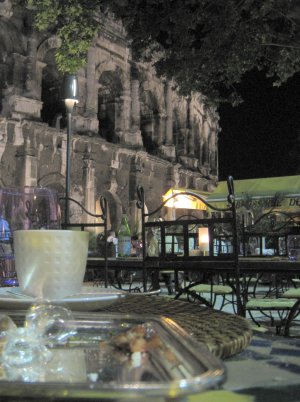 night falls over coffee