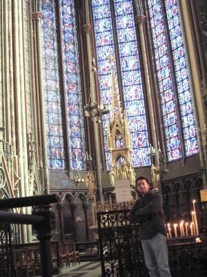 Altar boy, Gareth at Amiens cathedral