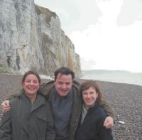 April, Gareth and Fiona on New Year's Day in Dieppe