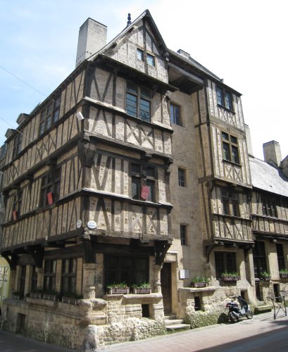 medieval buildings in Bayeux.