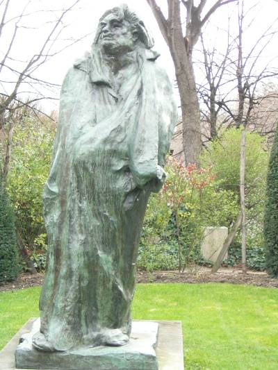 French writer, Balzac in Rodin's garden in Paris