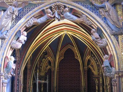 gothic architecture of the Sainte Chapelle, Paris