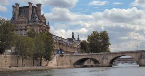 The Louvre seen from the river.