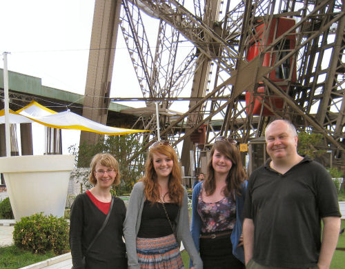 Fiona, John, Ellie & Jo on the Eiffel Tower